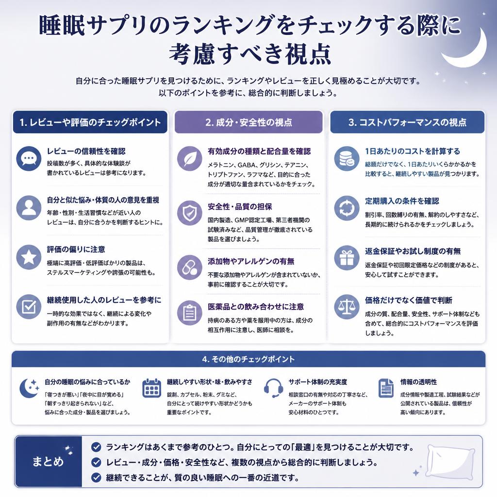 ランキングを見る際の視点
