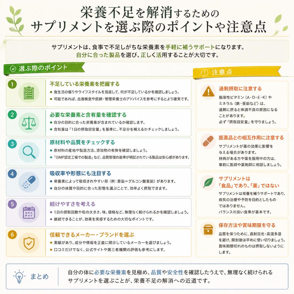 自分に合ったサプリの選び方