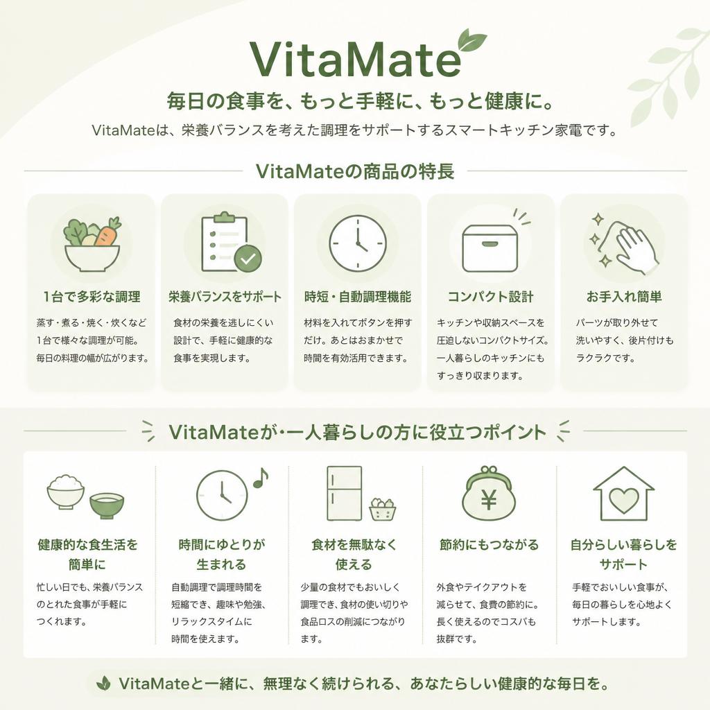 VitaMateのサプリメントが選ばれる理由